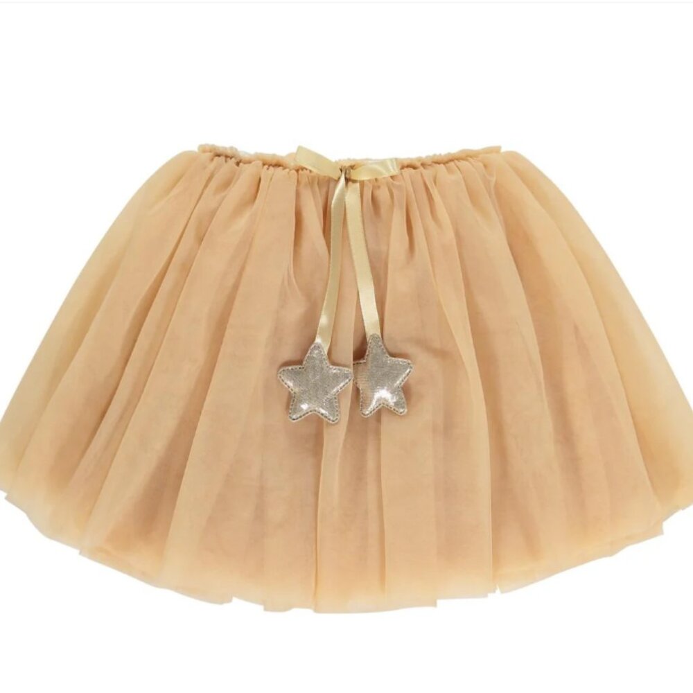 NWT TINY VICTORIES Toddler Girls Classic Tutu in Gold Size 3